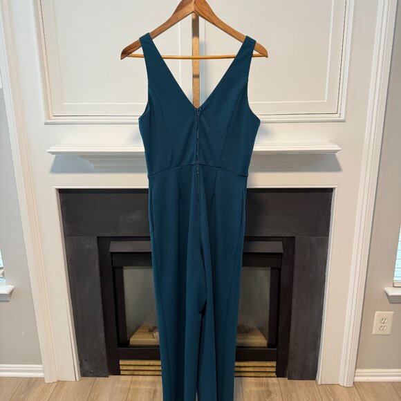 Crystal Sky Dark Teal Sleeveless Wide-Leg Jumpsuit – Size Large - Picture 2 of 6
